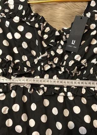 Кокетлива сукня в горошок бренду lost ink6 фото