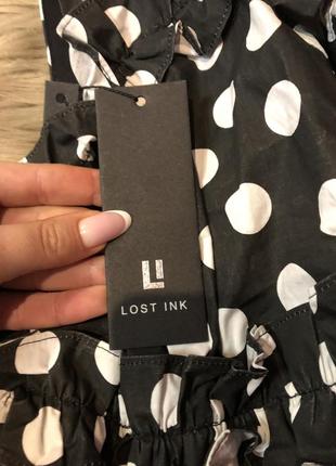 Кокетлива сукня в горошок бренду lost ink9 фото