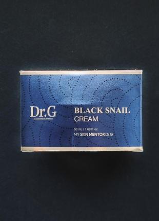 Зволожувальний антивіковий крем з муцином чорного равлика dr.g black snail cream (50 мл)