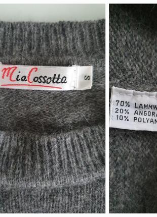 Шерстяной удлинённый свитер, джемпер mia cossotta10 фото