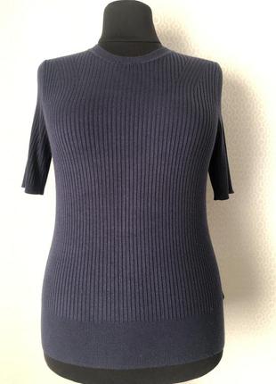 Джемпер в рубчик с коротким рукавом от marks&amp;spencer, размер 20, укр 52-54-56-58