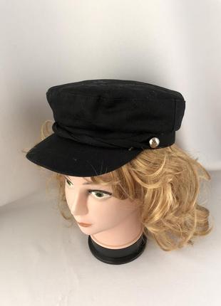 Кепка чорна шляпа baker boy шляпка з козирьком в стилі ruslan baginsky капелюх