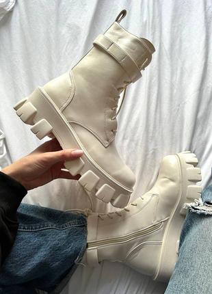 Boyfriend boots white2 фото