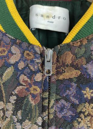 Жіноча куртка бомбер sandro paris kenzy floral jacquard9 фото