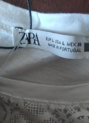 Новый стильный коттоновый топ блузка с вышивкой бренда zara u9 12-14 eur 40-427 фото