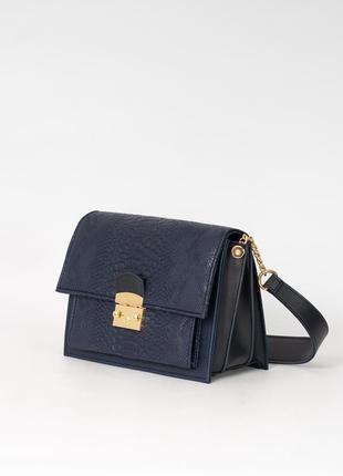 Женская сумка синяя сумка через плечо синий клатч через плечо кроссбоди2 фото