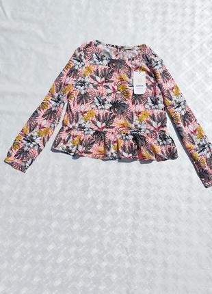 Яркая разноцветная блуза цветочный принт garcia2 фото