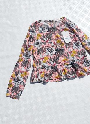 Яркая разноцветная блуза цветочный принт garcia1 фото