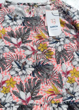Яркая разноцветная блуза цветочный принт garcia3 фото