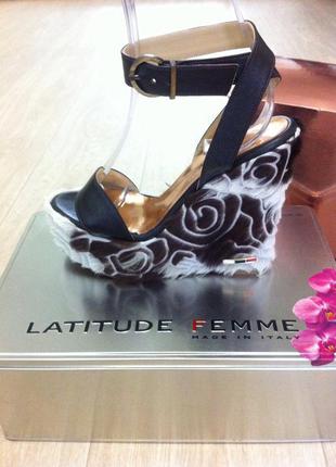 Італійські босоніжки на платформі "latitude femme"🔝✨