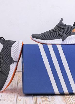 Распродажа! adidas alphabounce instinct серые с оранжевым адидас кроссовки женские текстиль адидас весенние осенние демисезонные демисезоны отменное качество8 фото