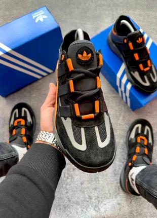 Кроссовки мужские adidas niteball black/orange4 фото