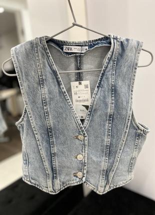 Жилет джинсовый zara