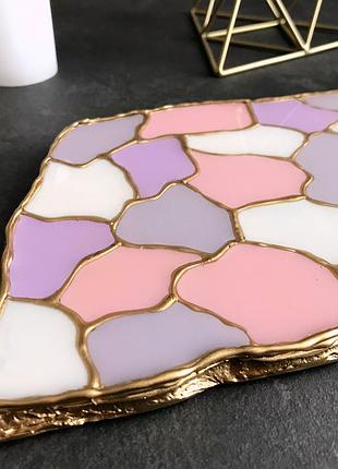 Подставка, поднос из эпоксидной смолы