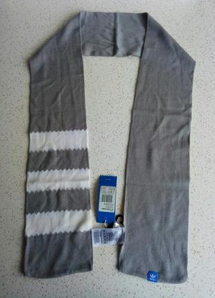 Новый шарф adidas originals ac logo scarf grey2 фото