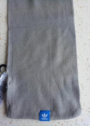 Новый шарф adidas originals ac logo scarf grey5 фото
