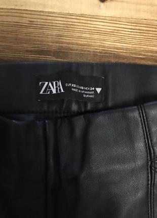 Леггинсы из эко кожи zara3 фото