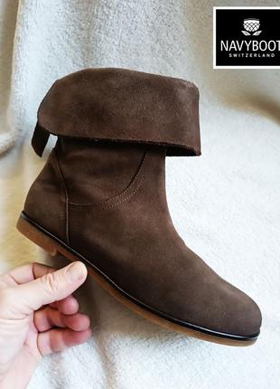Чоботи naviboot швейцарія. замша. новий стан. чоботи короткі.