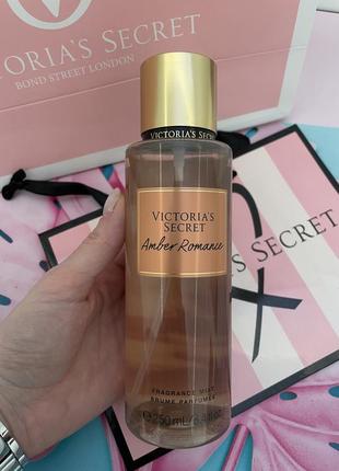 Парфюмированный спрей для тела victoria’s secret amber romance,мист виктория сикрет