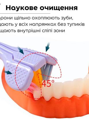 Дитяча зубна щітка, зубна щітка з м'якою щетиною, тристороння зубна щітка , зубна щітка для брекетів2 фото