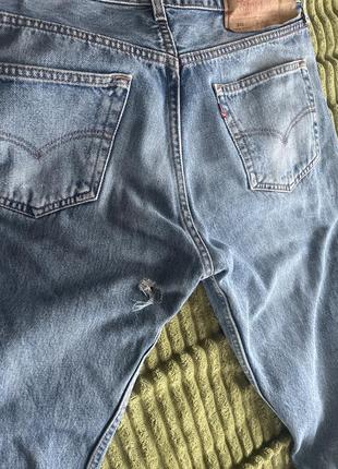 Levi's джинсы момы синие с разрезом сзади4 фото