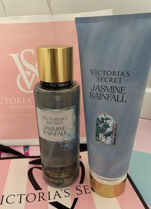 Набор парфюмированный мист и лосьон для тела jasmine rainfall от victoria’s secret