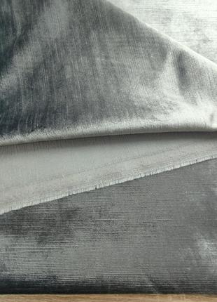 Мебельный серый велюр бархат оксамит от romo group, великобритания1 фото