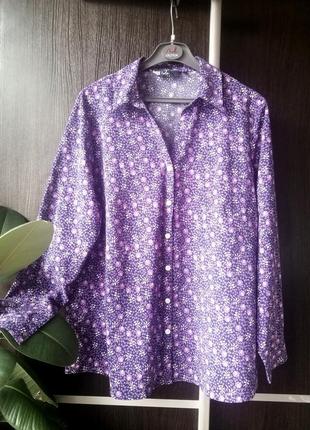 Шикарная, мягенькая рубашка блуза цветы. isle4 фото