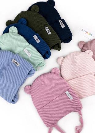 Шапочки для мальчиков и девочек 50,52,54 г