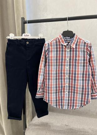 Стильный комплект на мальчика брюки котоновые и рубашка