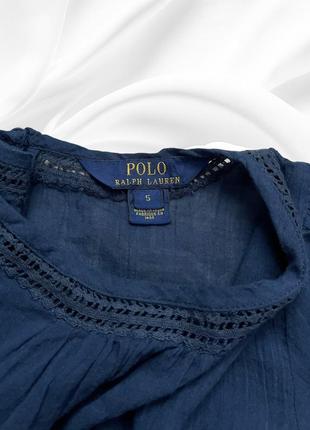 Оригинальное новое летнее платье polo ralph lauren на девочку 5 лет4 фото