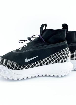 Мужские кроссовки nike acg mountain fly gore-tex "black/white"7 фото