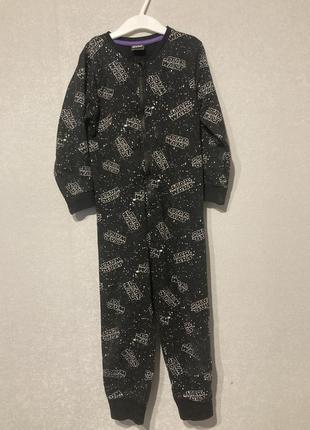 Ромпер на байке, теплая пижамка, для дома