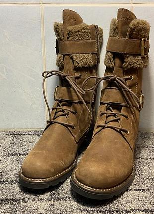 Кожаные сапожки clarks 38р