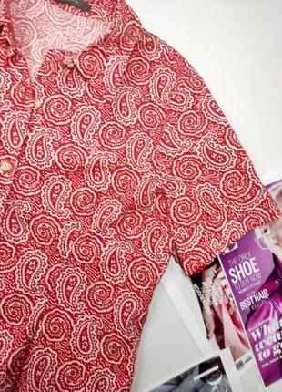 Сорочка жіноча червоного кольору з короткими рукавами від бренду liz claiborne m.2 фото