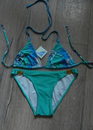 S/10/38 h&m,швеція! бірюзовий роздільний купальник новий