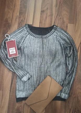 Трендовый свитер с напылением серебро2 фото