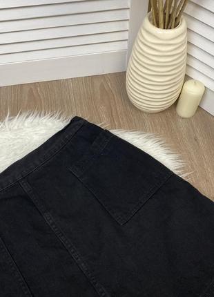 Черная джинсовая юбка3 фото