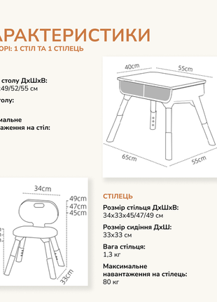 Набор детской мебели стол и стул7 фото