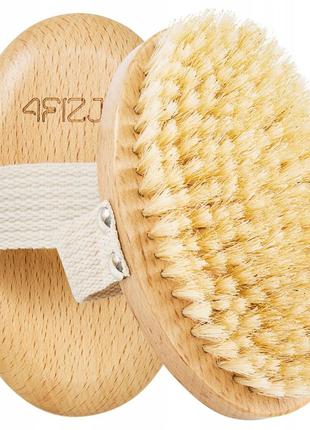 Щітка для сухого масажу тіла 4fizjo з натуральним ворсом (p-5907739315113)
