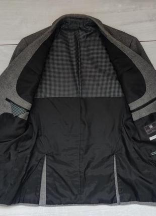 Мужской серый пиджак из люксовой шерсти премиум бренд 50 р2 фото