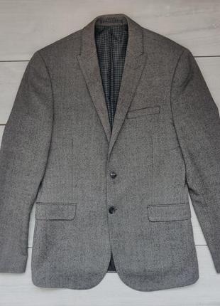 Мужской серый пиджак из люксовой шерсти премиум бренд 50 р5 фото