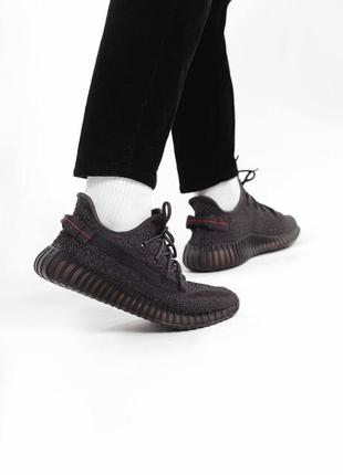 Кроссовки adidas yeezy boost 350 v2 black full reflective5 фото