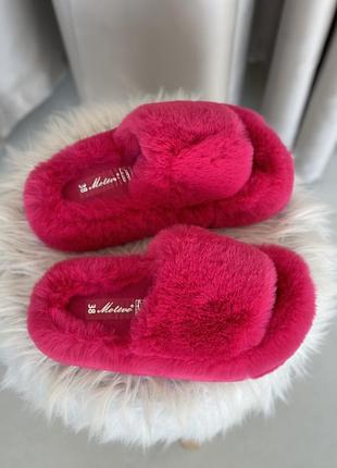 Найтрендовіші кімнатні пухнасті капці тапки тапулі пухнастики 22 кольори