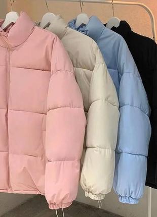 Куртка
ткань: плащевка матовая, синтепон 250
цвет: белый, черный, голубой, розовый