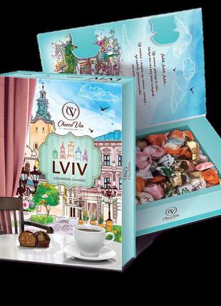 Набір цукерок lviv choccovia пп аметист плюс артикул 2136801 фото