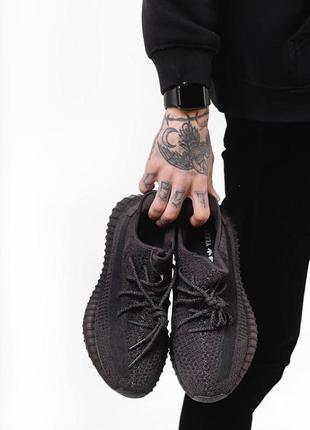 Кроссовки adidas yeezy boost 350 v2 black full reflective3 фото