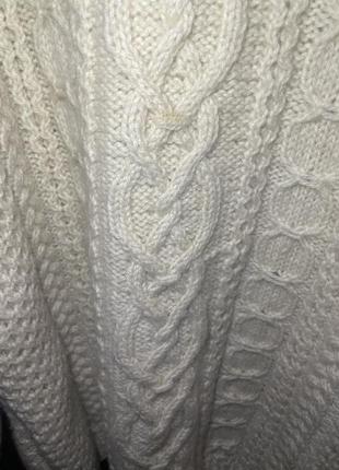 Шерстяной свитер белого цвета3 фото