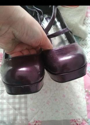 Туфли босоножки размер 37,38 фиолетовые лаковые10 фото