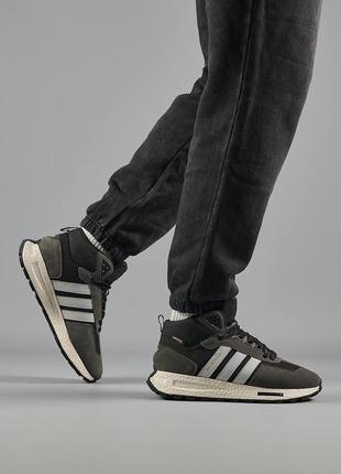 Зимние мужские кроссовки adidas retropy e5 gray fur4 фото